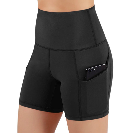 Jolie High-Waisted Athletic Shorts with Hip Pockets - Sparta Fitness