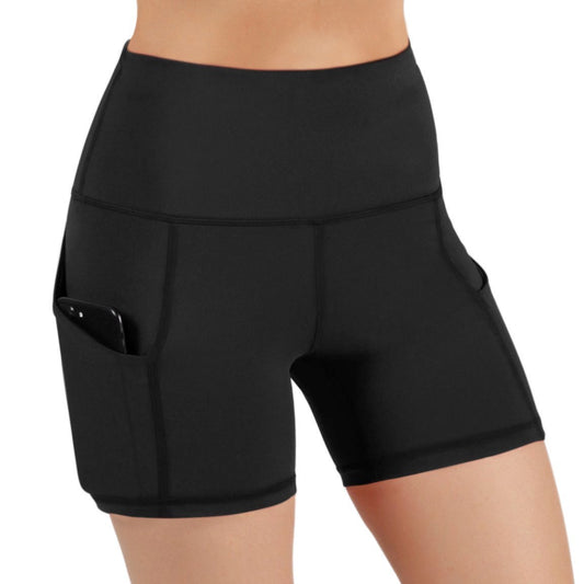 Jolie High-Waisted Athletic Shorts with Hip Pockets - Sparta Fitness