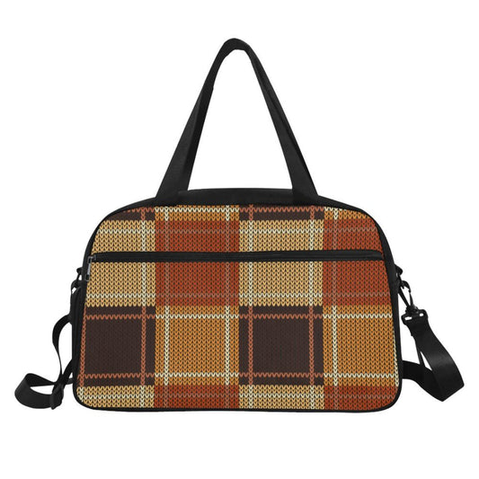 Uniquely You Travel Carry-On Bag / Brown and Beige Checkered Style - Sparta Fitness