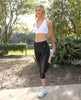 L'espace Low-Waisted Capri Leggings with Mesh Panels and Reflective - Sparta Fitness