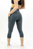 Seajoy Athletic High-Waisted Capri Leggings with Hip Pockets - Sparta Fitness