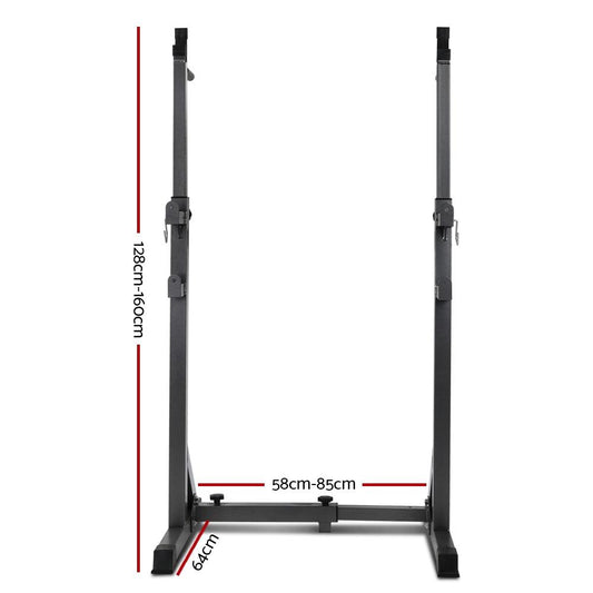 Everfit Squat Rack Pair Fitness Weight Lifting Gym Exercise Barbell - Sparta Fitness