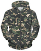 Camofludge 8 UNISEX ZIP HOODIE - Sparta Fitness