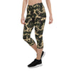 Womens Army Camo Capri Leggings with Honeycombs - Sparta Fitness