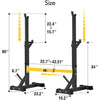 Pair of Squat Rack Stand Barbell Free Press Bench Home Gym Dumbbell - Sparta Fitness