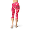 Love Hearts Red Capri Leggings - Sparta Fitness