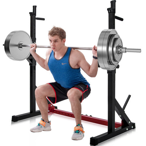 Adjustable Barbell Rack Multi-Function Dipping Station Squat Stand - Sparta Fitness