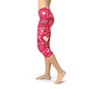 Love Hearts Red Capri Leggings - Sparta Fitness