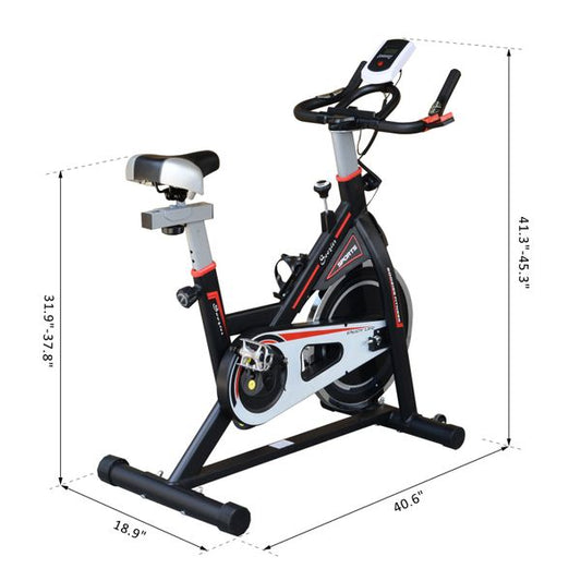 Soozier Upright Exercise Bike Health & Fitness Stationary Chain Drive - Sparta Fitness