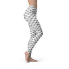 Womens Black and White Dice Leggings - Sparta Fitness