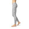 Womens Black and White Dice Leggings - Sparta Fitness