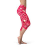 Love Hearts Red Capri Leggings - Sparta Fitness